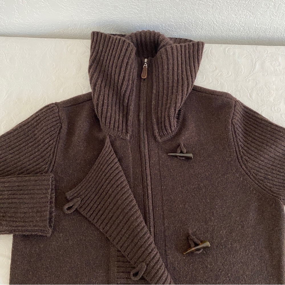 Forte Cashmere Dark Brown Knit Cardigan - Picture 9 of 11